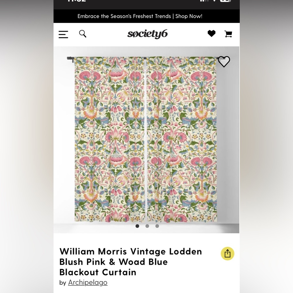 Society6 blackout curtains